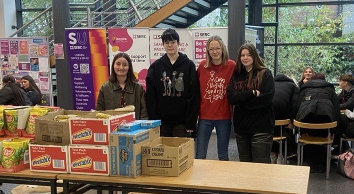 Picture of SU reps at SERC Lisburn Campus